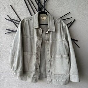 Gray/Green Denim Jacket